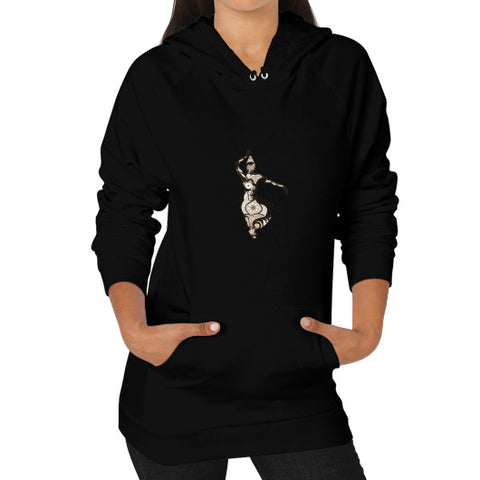 Hoodie (on woman) Black DesiVesiLtd