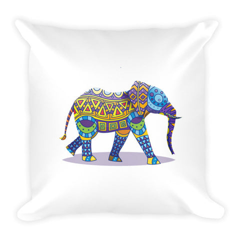 Colored Elephant Pillow