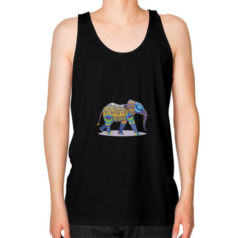 Unisex Fine Jersey Tank (on man) Black DesiVesiLtd