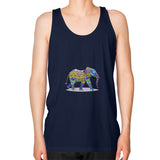 Unisex Fine Jersey Tank (on man) Navy DesiVesiLtd