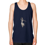 Unisex Fine Jersey Tank (on man) Navy DesiVesiLtd