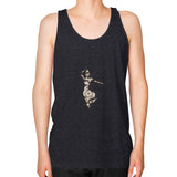 Unisex Fine Jersey Tank (on man) Tri-Blend Black DesiVesiLtd