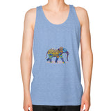 Unisex Fine Jersey Tank (on man) Tri-Blend Blue DesiVesiLtd