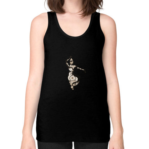 Unisex Fine Jersey Tank (on woman) Black DesiVesiLtd