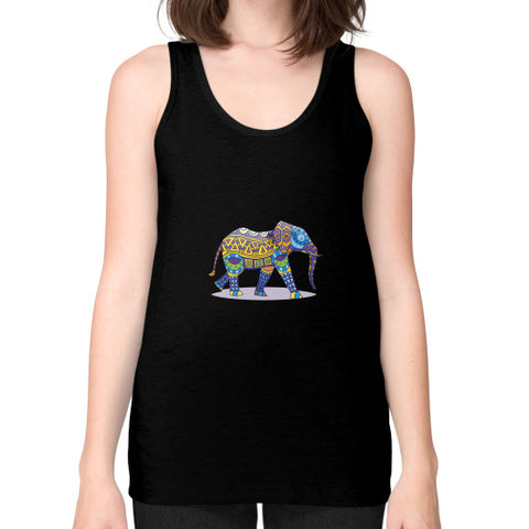 Unisex Fine Jersey Tank (on woman) Black DesiVesiLtd