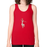 Unisex Fine Jersey Tank (on woman) Red DesiVesiLtd