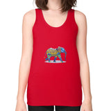 Unisex Fine Jersey Tank (on woman) Red DesiVesiLtd