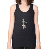 Unisex Fine Jersey Tank (on woman) Tri-Blend Black DesiVesiLtd