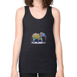 Unisex Fine Jersey Tank (on woman) Tri-Blend Black DesiVesiLtd