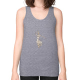 Unisex Fine Jersey Tank (on woman) Tri-Blend Grey DesiVesiLtd