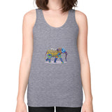 Unisex Fine Jersey Tank (on woman) Tri-Blend Grey DesiVesiLtd