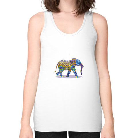 Unisex Fine Jersey Tank (on woman) White DesiVesiLtd