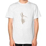 Unisex T-Shirt (on man) Ash grey DesiVesiLtd