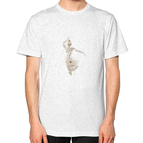 Unisex T-Shirt (on man) Ash grey DesiVesiLtd
