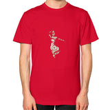 Unisex T-Shirt (on man) Red DesiVesiLtd