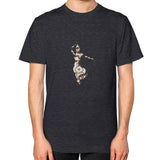Unisex T-Shirt (on man) Tri-Blend Black DesiVesiLtd