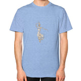 Unisex T-Shirt (on man) Tri-Blend Blue DesiVesiLtd