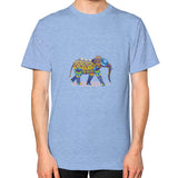 Unisex T-Shirt (on man) Tri-Blend Blue DesiVesiLtd