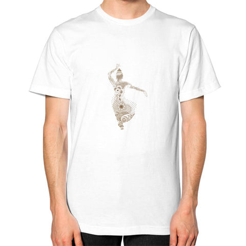 Unisex T-Shirt (on man) White DesiVesiLtd