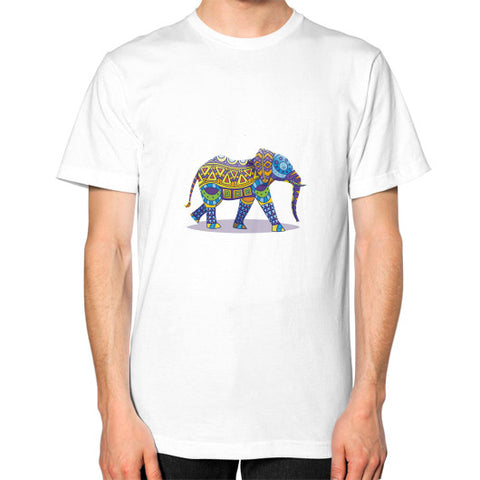 Unisex T-Shirt (on man) White DesiVesiLtd
