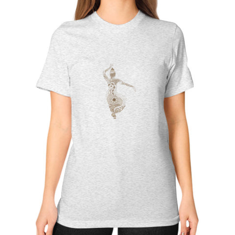 Unisex T-Shirt (on woman) Ash grey DesiVesiLtd