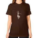 Unisex T-Shirt (on woman) Brown DesiVesiLtd