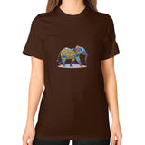 Unisex T-Shirt (on woman) Brown DesiVesiLtd
