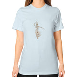 Unisex T-Shirt (on woman) Light blue DesiVesiLtd