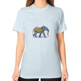 Unisex T-Shirt (on woman) Light blue DesiVesiLtd