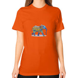 Unisex T-Shirt (on woman) Orange DesiVesiLtd