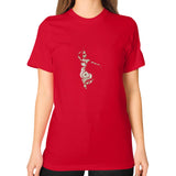 Unisex T-Shirt (on woman) Red DesiVesiLtd