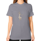 Unisex T-Shirt (on woman) Slate DesiVesiLtd