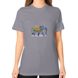 Unisex T-Shirt (on woman) Slate DesiVesiLtd