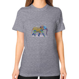 Unisex T-Shirt (on woman) Tri-Blend Grey DesiVesiLtd