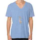 V-Neck (on man) Tri-Blend Blue DesiVesiLtd