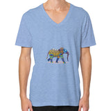 V-Neck (on man) Tri-Blend Blue DesiVesiLtd