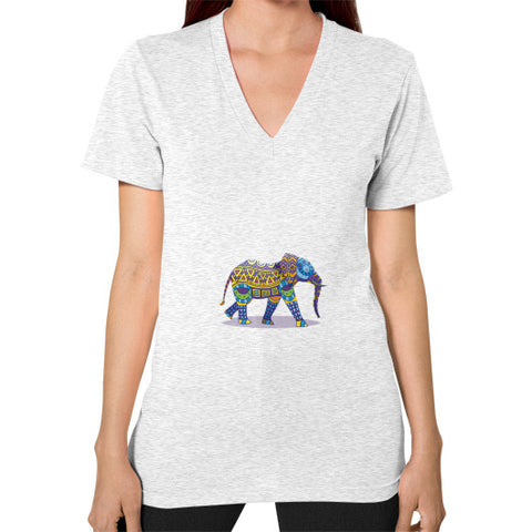 V-Neck (on woman) Ash grey DesiVesiLtd