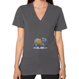 V-Neck (on woman) Asphalt DesiVesiLtd