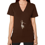 V-Neck (on woman) Brown DesiVesiLtd