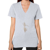 V-Neck (on woman) Heather grey DesiVesiLtd
