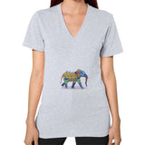 V-Neck (on woman) Heather grey DesiVesiLtd