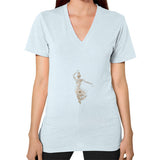 V-Neck (on woman) Light blue DesiVesiLtd