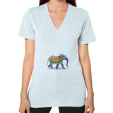 V-Neck (on woman) Light blue DesiVesiLtd