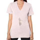 V-Neck (on woman) Light pink DesiVesiLtd
