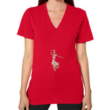 V-Neck (on woman) Red DesiVesiLtd