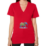 V-Neck (on woman) Red DesiVesiLtd
