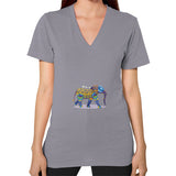 V-Neck (on woman) Slate DesiVesiLtd