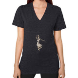 V-Neck (on woman) Tri-Blend Black DesiVesiLtd