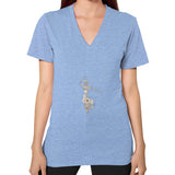 V-Neck (on woman) Tri-Blend Blue DesiVesiLtd