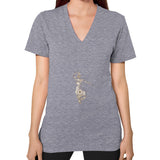 V-Neck (on woman) Tri-Blend Grey DesiVesiLtd